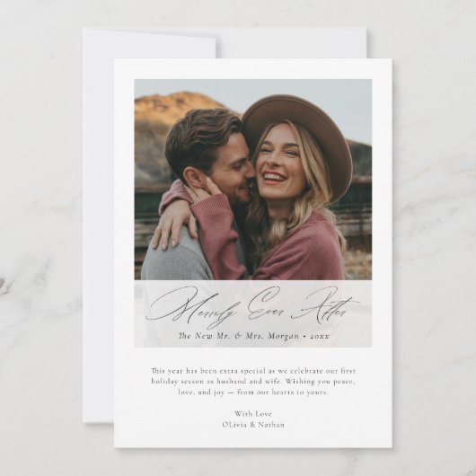 クリスマス写真を撮って楽しく過ごす シーズンカード (正面)