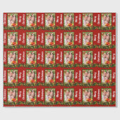 クリスマス写真を追加 ラッピングペーパー (フラット)