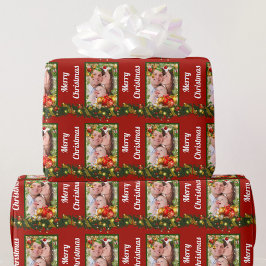 クリスマス写真を追加 ラッピングペーパー