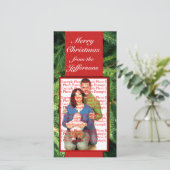 クリスマス写真カスタム写真テンプレート シーズンカード (スタンド正面)