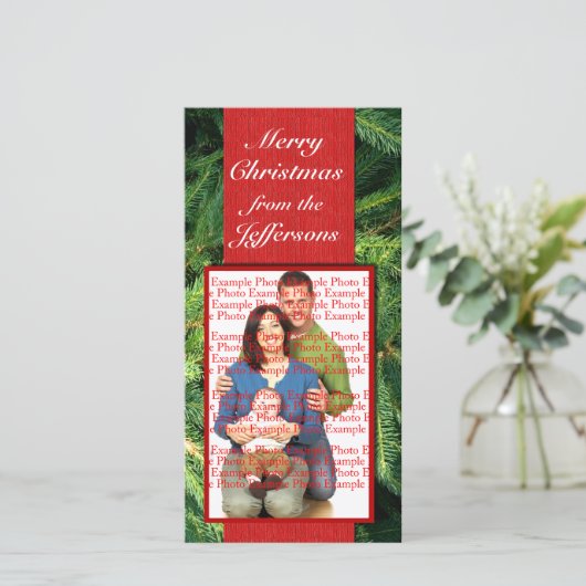クリスマス写真カスタム写真テンプレート シーズンカード (スタンド正面)