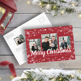 クリスマス写真コラージュホリデーポストカード ポストカード