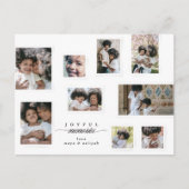 クリスマス写真コラージュモダンの楽しい瞬間 シーズンポストカード (正面)
