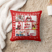 クリスマス写真コラージュ完全にカスタマイズできる枕 クッション (ブランケット)