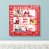 クリスマス写真コラージュ完全にカスタマイズ可能なキャンバス キャンバスプリント (インサイチュ (ウッドフロア))