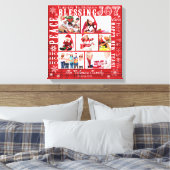 クリスマス写真コラージュ完全にカスタマイズ可能なキャンバス キャンバスプリント (インサイチュ (寝室))