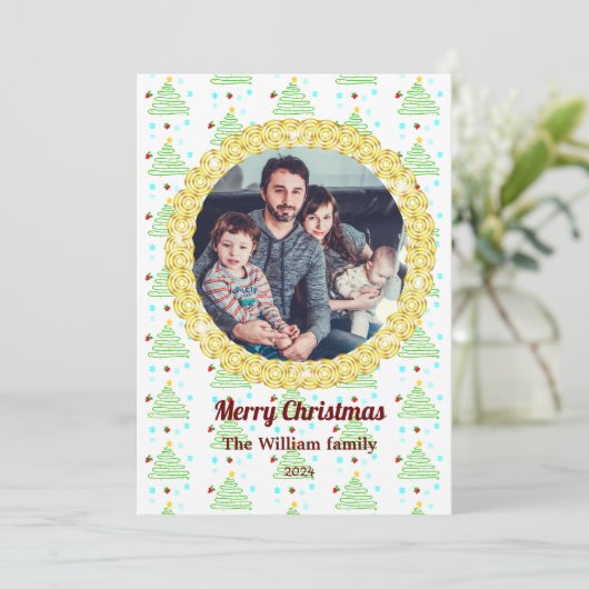 クリスマス写真テンプレートクリスマスカード シーズンカード (スタンド正面)