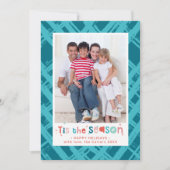 クリスマス写真ファミリーこの季節の引用文 シーズンカード (正面)