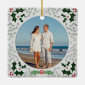 クリスマス写真フレーム セラミックオーナメント (裏面)