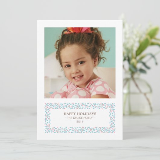 クリスマス写真ホリデーカード シーズンカード (スタンド正面)