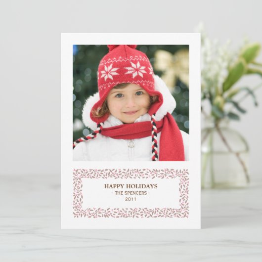 クリスマス写真ホリデーカード シーズンカード (スタンド正面)