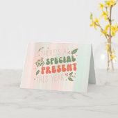 クリスマス写真ホリデー妊娠のお知らせ カード (黄色い花)