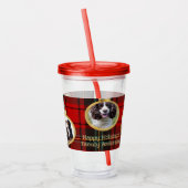 クリスマス写真メリーの賛美希望 アクリルタンブラー (左)