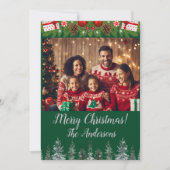 クリスマス写真メリークリスマス！クリスマスカード 招待状 (正面)