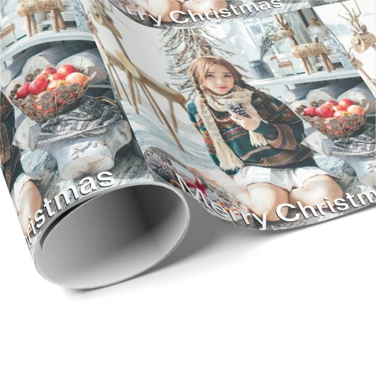 クリスマス写真メリークリスマス ラッピングペーパー (ロールコーナー)