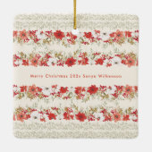 クリスマス写真名年記念の伝統 セラミックオーナメント (裏面)