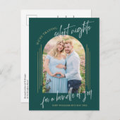 クリスマス写真妊娠 案内ポストカード (正面/裏面)