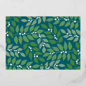 クリスマス写真水平 – 金ゴールドJOY 箔シーズンカード (裏面)