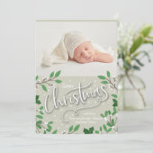 クリスマス写真誕生のお知らせ シーズンカード (スタンド正面)