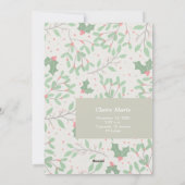 クリスマス写真誕生のお知らせ シーズンカード (裏面)