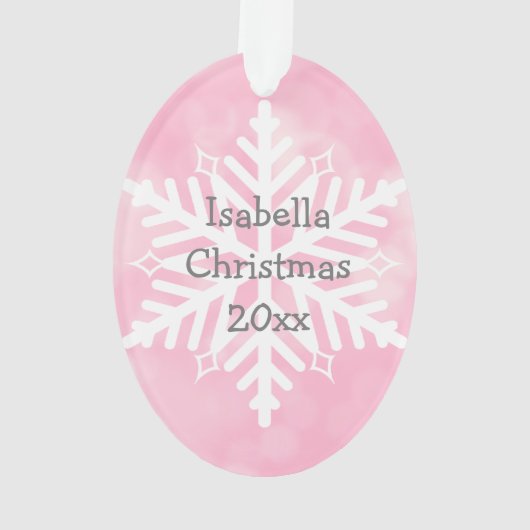 クリスマス写真、名前と年のオーナメント記念 オーナメント (裏面)