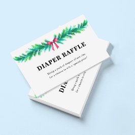 クリスマス冬おむつラッフルベビーシャワー エンクロージャーカード