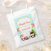 クリスマス冬のかわいいペンギン フェイバーバッグ (クリップ留めされた状態)