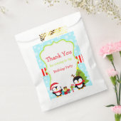 クリスマス冬のかわいいペンギン フェイバーバッグ (封をした状態)