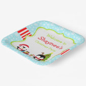 クリスマス冬のかわいいペンギン ペーパープレート (傾斜あり)