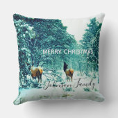 クリスマス冬のトナカイの森 クッション (裏面)