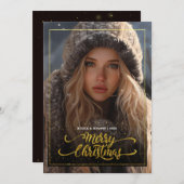 クリスマス冬のファッション 招待状 (正面/裏面)