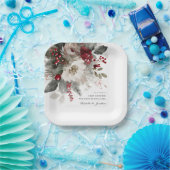 クリスマス冬のフローラバイブル結婚クリスチャン ペーパープレート (パーティー)