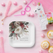 クリスマス冬のフローラバイブル結婚クリスチャン ペーパープレート (パーティー)