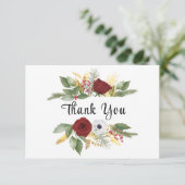 クリスマス冬のフローラ聖書聖句クリスチャン サンキューカード (スタンド正面)