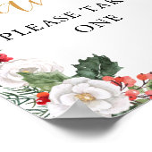 クリスマス冬のブライダルシャワーの好意 ポスター (角)