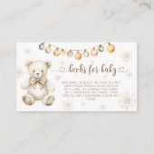 クリスマス冬のベビークマの本ベビーチケット エンクロージャーカード (正面)