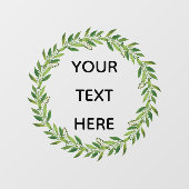 クリスマス冬のリースロゴの窓がしがみつく ウィンドウサイン (シート)