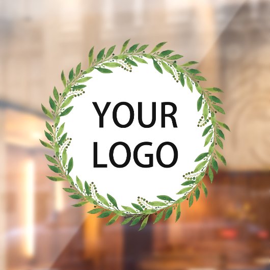 クリスマス冬のリースロゴ  ウィンドウサイン (シート2)