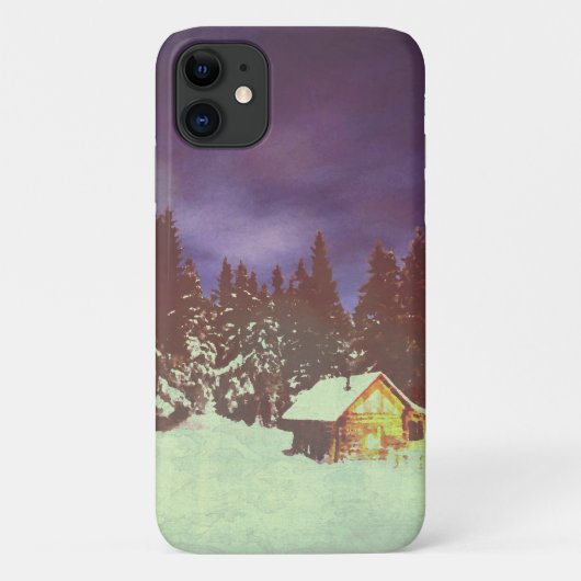 クリスマス冬のワンダーランドのモチーフ Case-Mate iPhoneケース (裏面)