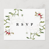 クリスマス冬の休日の結婚式のsvpポストカード ポストカード (正面)