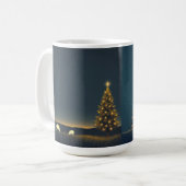 クリスマス冬の夜のマグ コーヒーマグカップ (正面左)