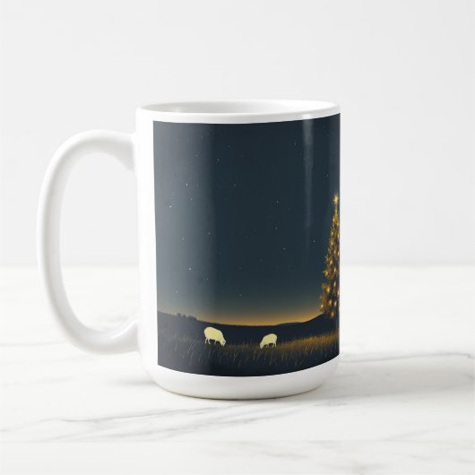 クリスマス冬の夜のマグ コーヒーマグカップ (左)