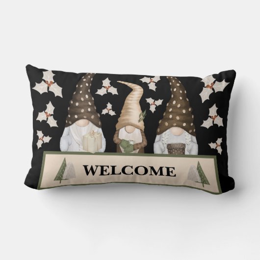 クリスマス冬の格言 ランバークッション (裏面)