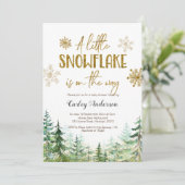 クリスマス冬の森の雪片が近づいている 招待状 (スタンド正面)