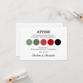 クリスマス冬の水の結婚色 カード (正面/裏面インサイチュ)