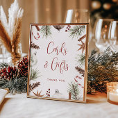 クリスマス冬の素朴ブライダルシャワーカードギフト ポスター