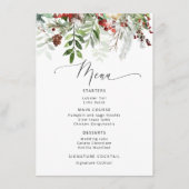 クリスマス冬の結婚常緑樹 メニュー (正面)