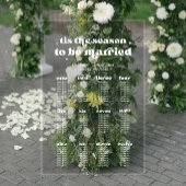 クリスマス冬の結婚式のシーティンググラフアクリル アクリルサイン