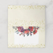 クリスマス冬の結婚式の休日座席表ホリー プレイスカード (外部開封)