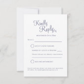 クリスマス冬の結婚式の木のアートの返信カード 出欠カード (裏面)